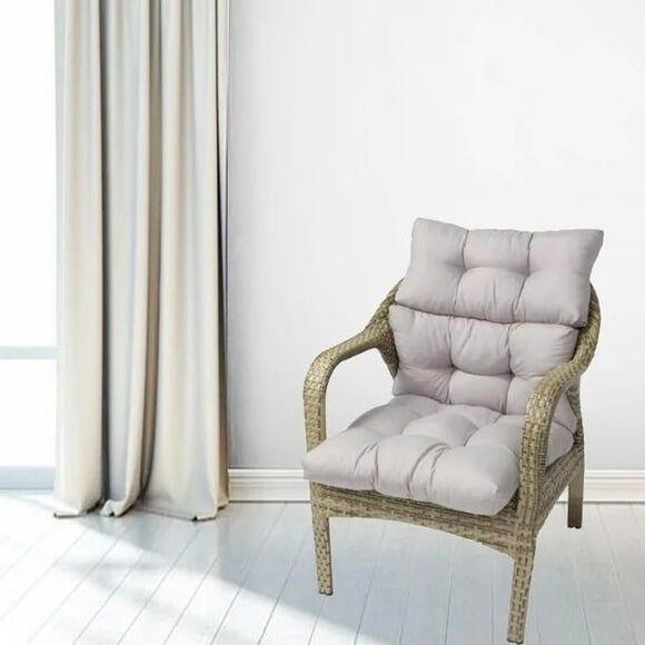 Tan Garden Tufted Seat Cushion Home Decor High Back Chair Recliner Cushion 45x22 - Picture 1 of 3